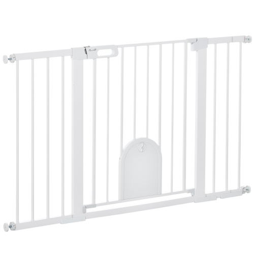 Sicherheitsbarriere Für Treppen Aus Metall Und Abs, Weiß, Klemmbefestigung 75-131 Cm X 76 Cm, Schutztor Für Babys Und Haustiere, Für Den Hausgebrauch