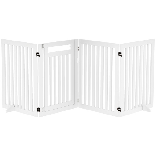 Klappbares Treppengeländer Ohne Bohren, 4er-set, Weiß, Freistehend Mit 2 Stützfüßen, 81 Cm