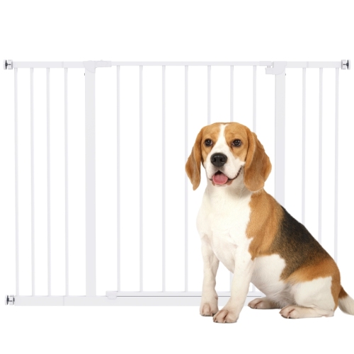 Sicherheitsbarriere Für Welpen Und Haustiere, Treppenabschließende Barriere Ohne Bohren Mit Druckbefestigung, Weißes Metall-schutzgitter 76-107 X 76 Cm Für Zuhause