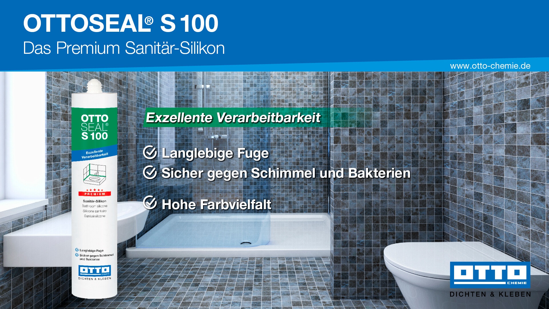 Ottoseal S100 Premium-sanitär-silikon 300ml C1106 Strandbeige