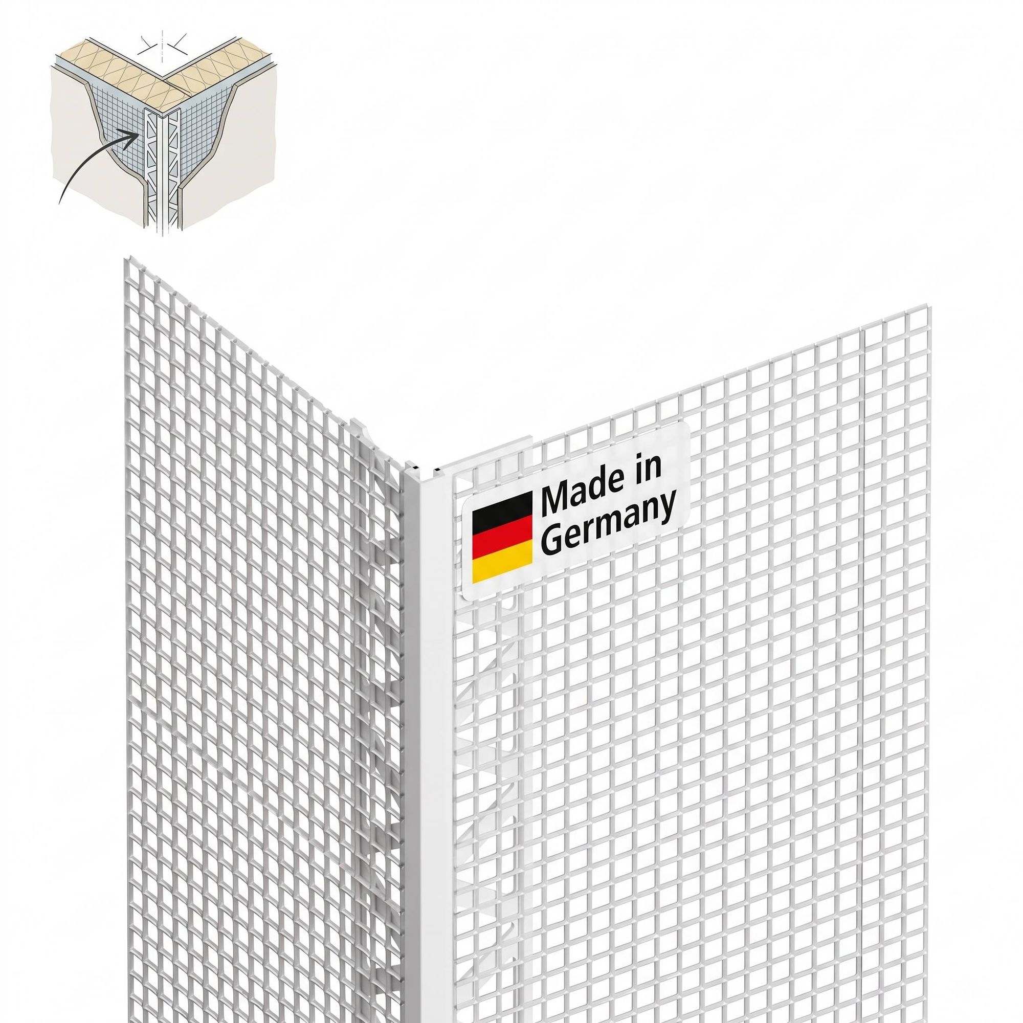 Protektor Flexibler Gewebeeckwinkel Für Wärmedämmung - 50m Weiß