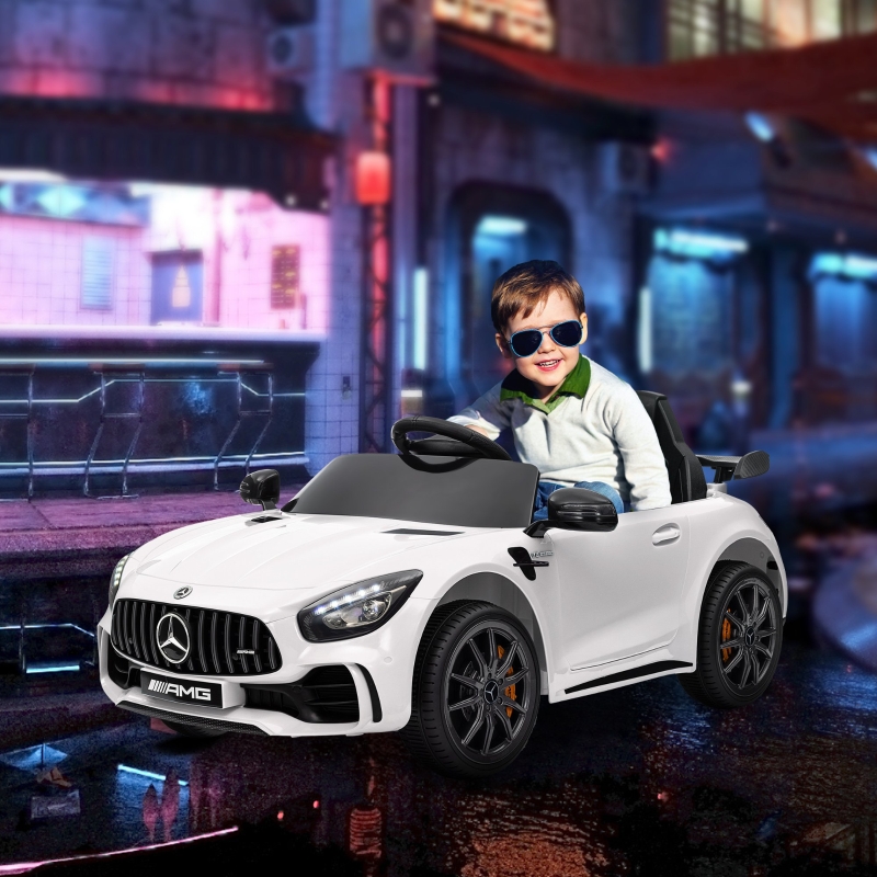 Elektro-kinderauto (108 X 67 X 46 Cm), Mit Fernbedienung, Licht Und Musik, Kunststoff, Weiß