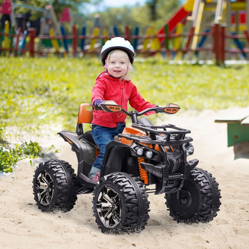Kinder Elektro Atv (100x65x73 Cm), Led Scheinwerfer, Vorwärts Und Rückwärts, Usb Und Tf, Kunststoff, Orange