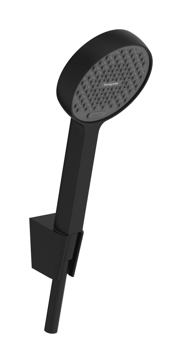 Hansgrohe Activera Select S - Handbrause, Halter und Schlauch-Set, 2 Strahlarten, EcoSmart, mattschwarz 28054670