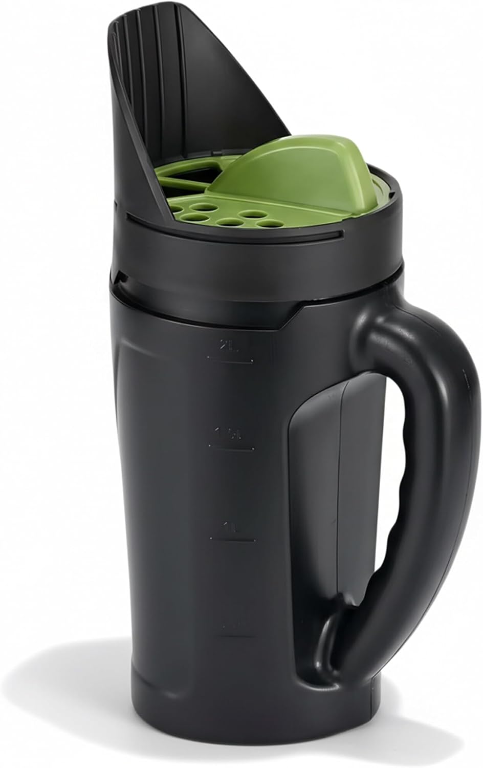 Manueller Streuer, 2,5 L Fassungsvermögen, Streutiefe In 3 Stufen (6–30 Mm) Einstellbar, Für Dünger Und Salz, Schwarz/grün