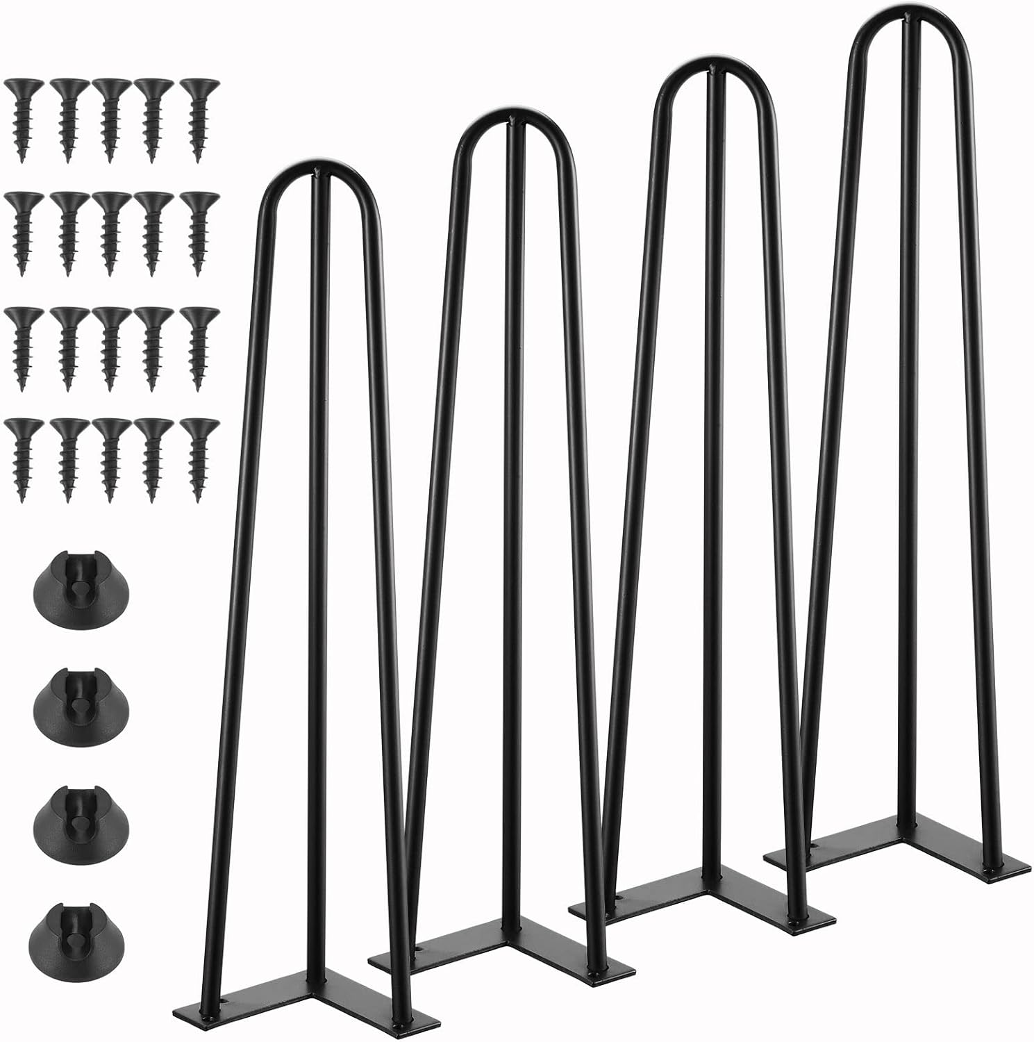4 Friseurtischbeine, 35 Cm, 3 Gabelstangen, Couchtischbeine Für Bastelarbeiten, Stabile Metallmöbelbeine, Möbelfüße, Austauschbare, Verstellbare Füße