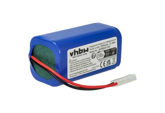 Vhbw - Akku kompatibel mit Xiaomi Robot Vacuum E12, SKV4136GL, Mi Robot Vacuum Mop Essential Staubsauger (2600 mAh, 14,4 v, Li-Ion)