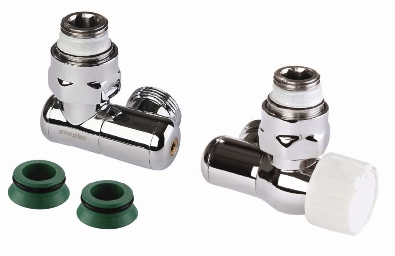 Variocon Ventilset - 1/2 Zoll Innengewinde Oder 3/4 Zoll Außengewinde Mit M30x1,5 Chrom. Das Set Ist Kompatibel Mit Chrom-anschlüssen F11 Oder F3 (art.-nr.: 11132 11482 11483)