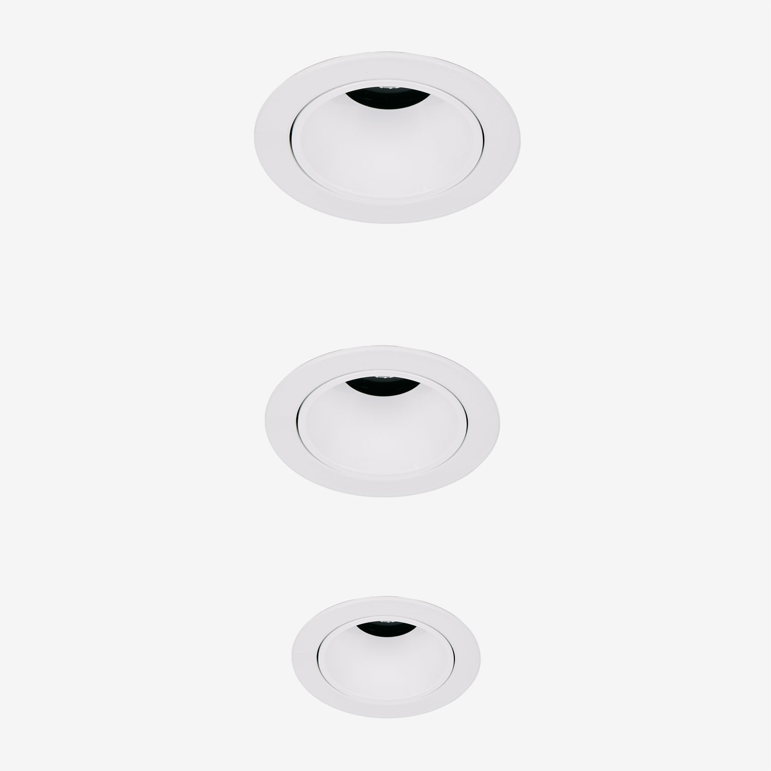 Sklum Pack Mit 3 Led-einbau-downlights Mit Runden Rahmen Ø5 Cm Aus Aluminium Orelva Weiss