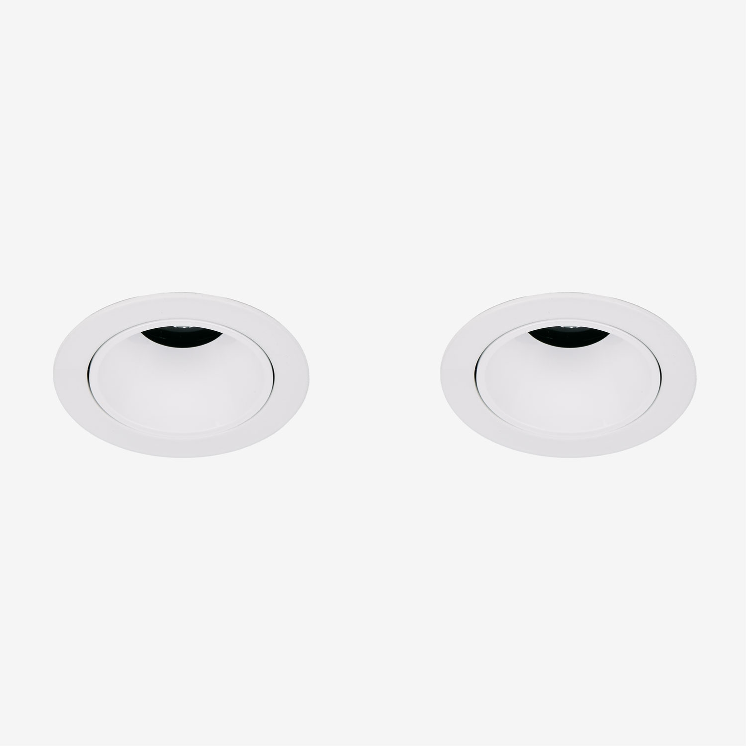 Sklum Pack Mit 2 Led-einbau-downlights Mit Runden Rahmen Ø5 Cm Aus Aluminium Orelva Weiss