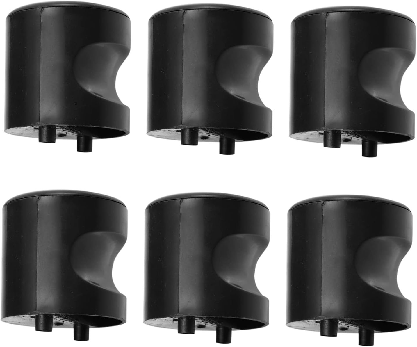 Sollbry Poignées Cylindriques Capacité De Charge Pour Porte Coulissante Noires Accessoires Pour Porte De Cloison Sanitaire Lot De 6 Plastique Résistant À L'Usure