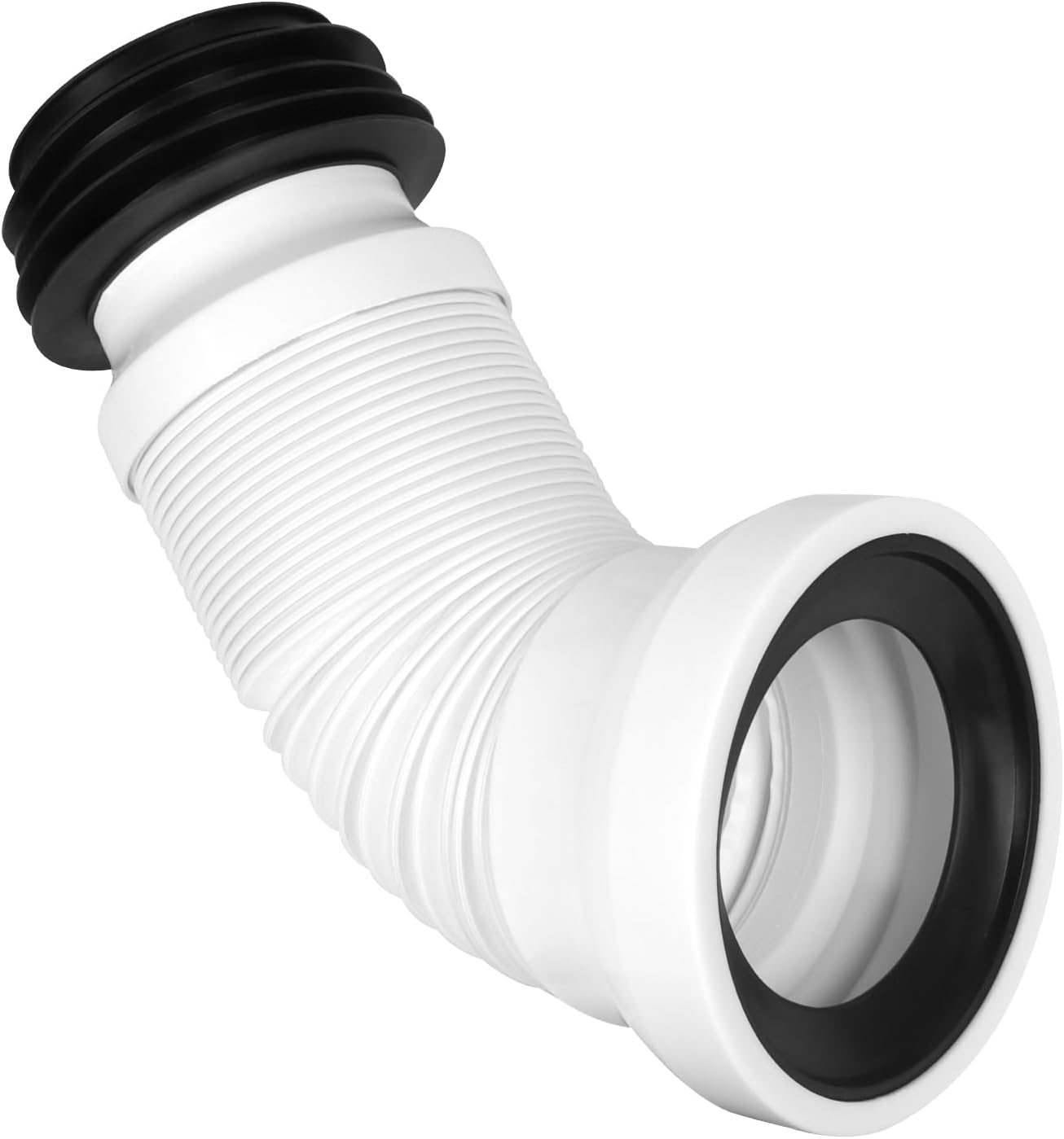 Sollbry Pipe Wc Flexible Waste Pipe Flexible De Raccordement Wc Extensible 250mm-500mm S'Adapte À Toutes Les Configurations Idéal Pour Evacuation Rénovation Évite Le Démontage De La Cuvette