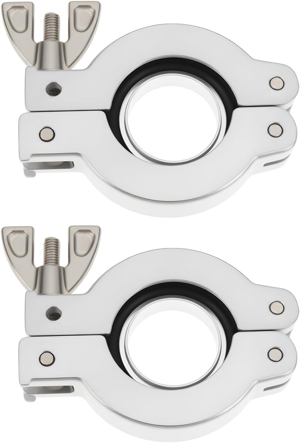 Sollbry Lot De 2 Colliers De Serrage À Vide 54 Mm X 72 Mm Avec Anneau Central En Alliage D'Aluminium Pour Tube À Bride De 40 Mm