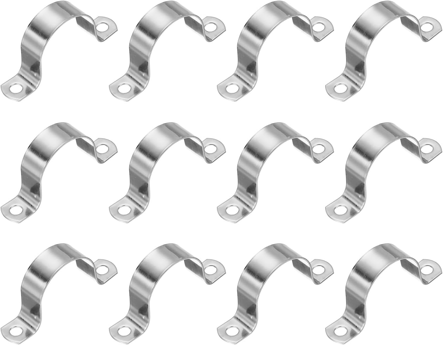 Sollbry Colliers De Serrage Rigides Pour Tuyaux De 40 Mm, 12 Colliers De Serrage À 2 Trous, Supports Épais En Forme De U Pour La Fixation De Tuyaux, Câbles Et Fils.