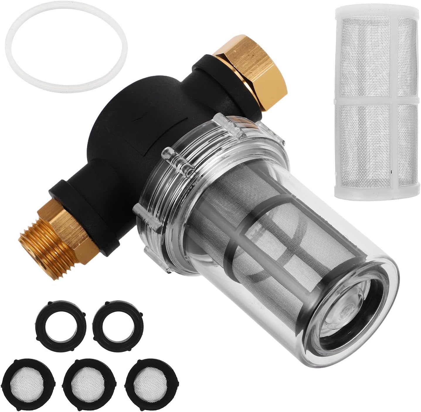 Sollbry 8 Pièces Adaptateur De Tuyau 3/4 Raccord Rapide En Plastique Et Cuivre Pour Filtre À Eau De Lave-linge, Installation Facile Pour Lavage De Voiture Et Arrosage Jardin
