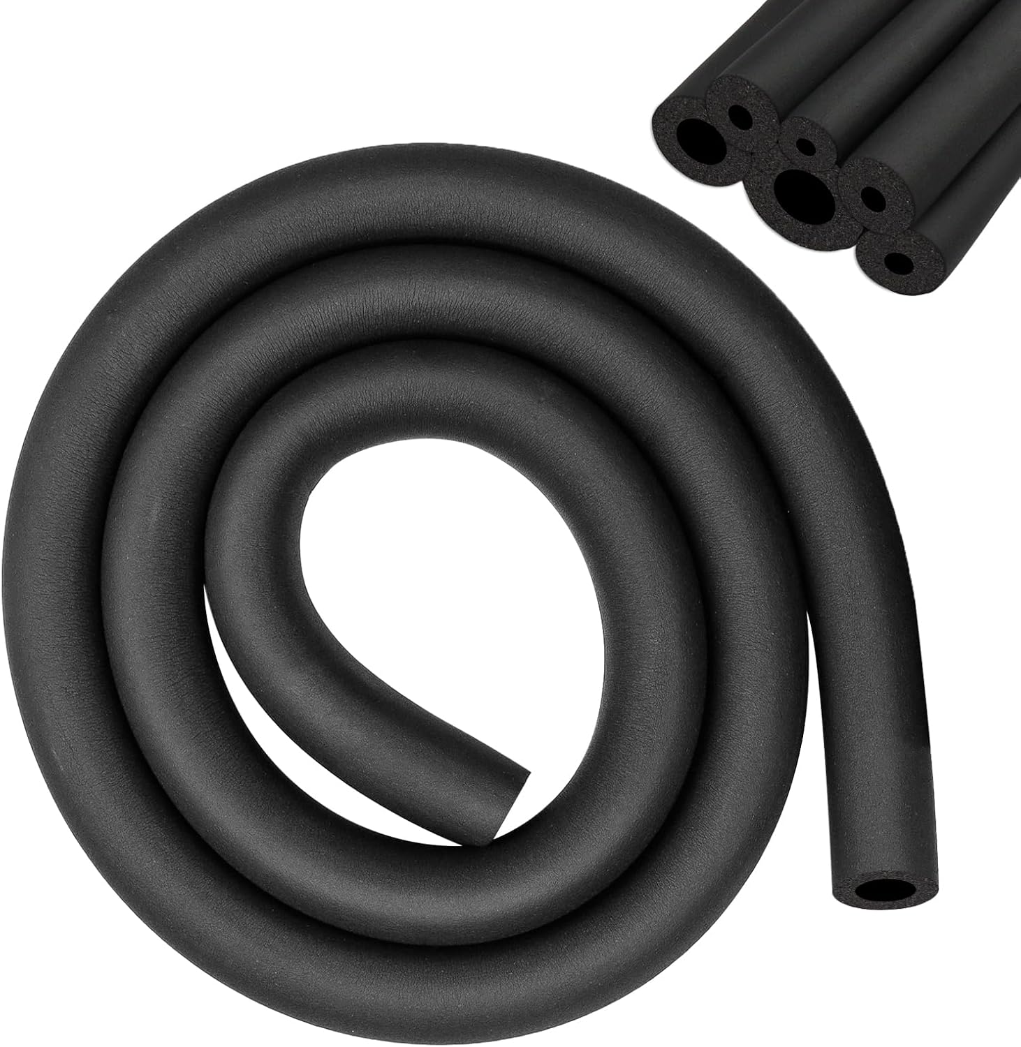 Sollbry Isolation Des Tuyaux En Caoutchouc, 1,8 M, Isolation Des Tuyaux, Mousse Souple, Noir, Pour Isolation Des Tuyaux, Équipements De Fitness, Tube En Cuivre (diamètre 13 Mm)