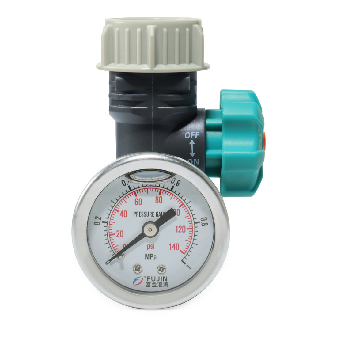 Sollbry Vanne De Régulation De Pression D'Eau, Réducteur De Pression Avec Manomètre Pour Contrleur D'Irrigation De Jardin À Effet De Serre G3/4in