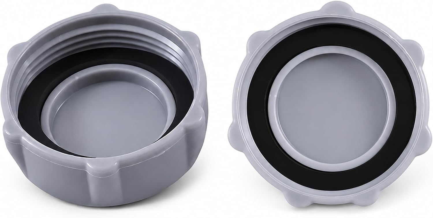 Sollbry 2 Pièces Bouchon De Fermeture Pour Piscine, Bouchon De Vanne De Vidange De Piscine, Matériau Pp Pour Couvercles De Rechange Pour Piscine Hors Sol (gris)