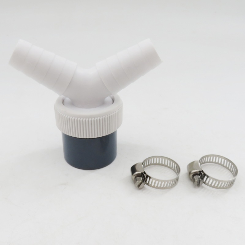 Sollbry Raccord En Y Pour Le Raccordement Des Évacuations De Deux Lave-linge, Lave-vaisselle Et Sèche-linge, Équipé De 2 Colliers De Serrage En Acier Inoxydable.