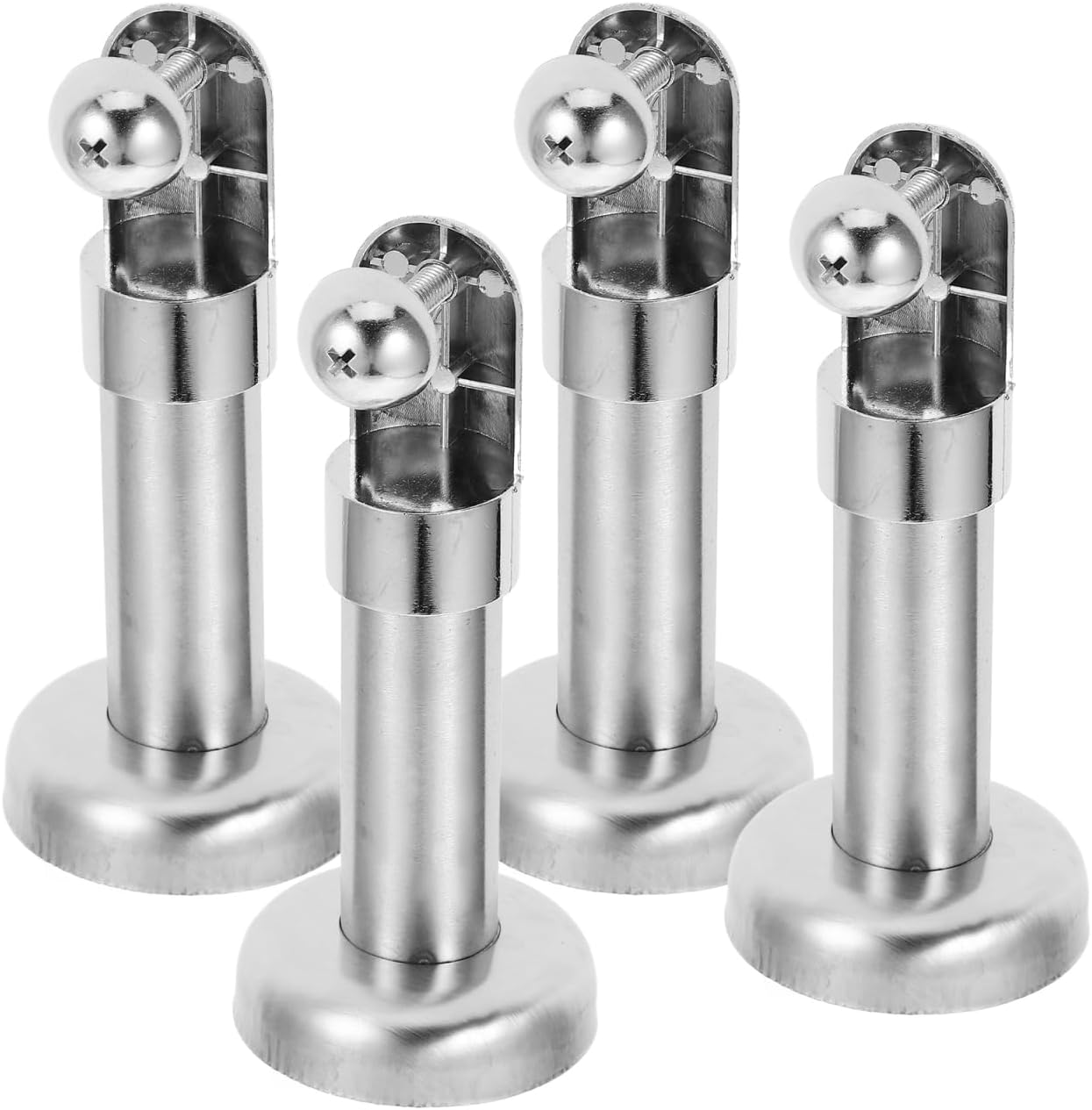 Sollbry Lot De 4 Pieds De Cloison En Acier Inoxydable Support Robuste Pour Partitions De Toilettes Stable Et Durable Convient Pour Les Salles De Bains Publiques Hauteur Design Moderne Attrayant