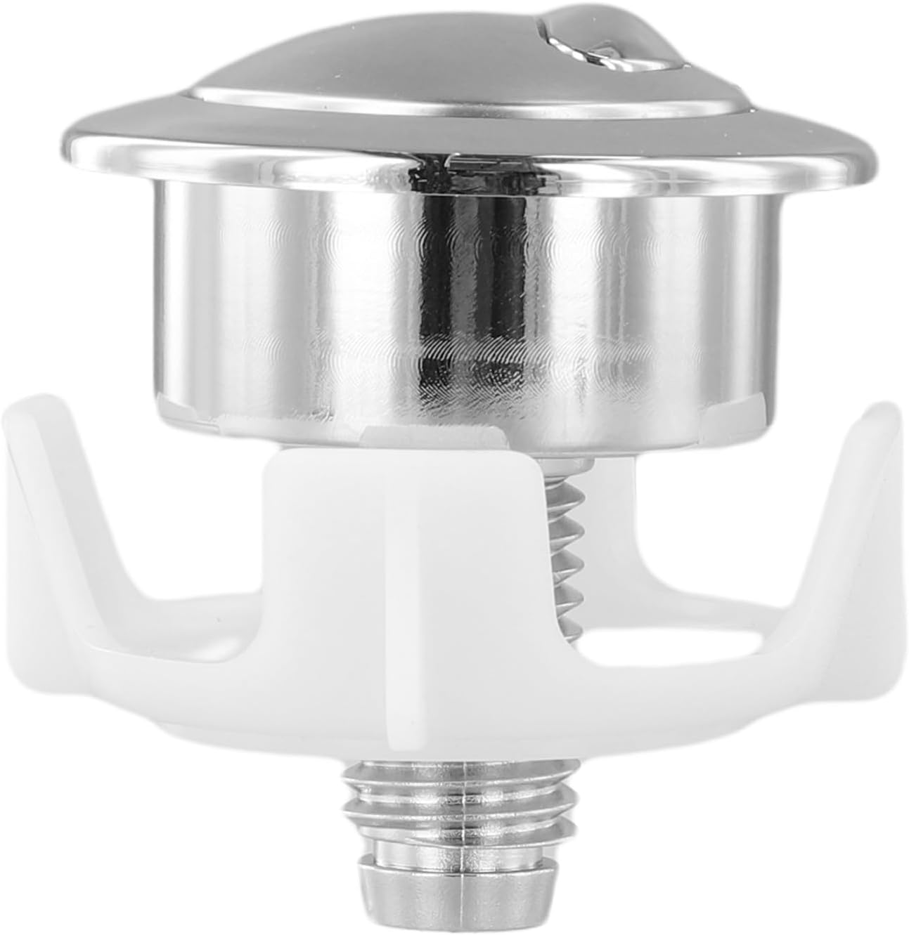 Sollbry Bouton De Chasse D'Eau, Bouton De Chasse D'Eau Pour Vannes De Chasse Contrôlées Par Câble Double Chasse (argent)