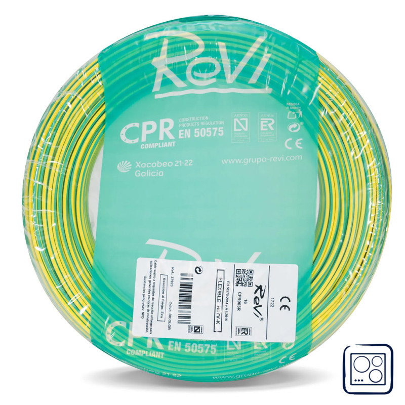 4 Mm² Grün/gelbes Elektrokabel 50 M Pvc-draht Kabel Für Haushaltsgeräte