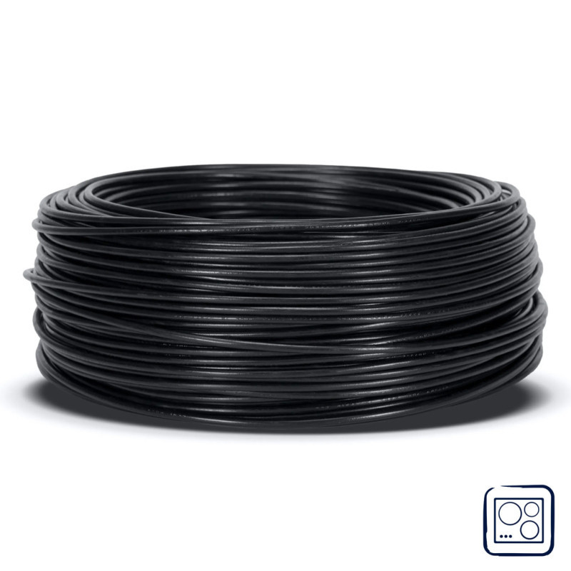 4 Mm² Schwarzes Elektrokabel, 50 M Flexibles Pvc-kabel Kabel Für Haushaltsgeräte