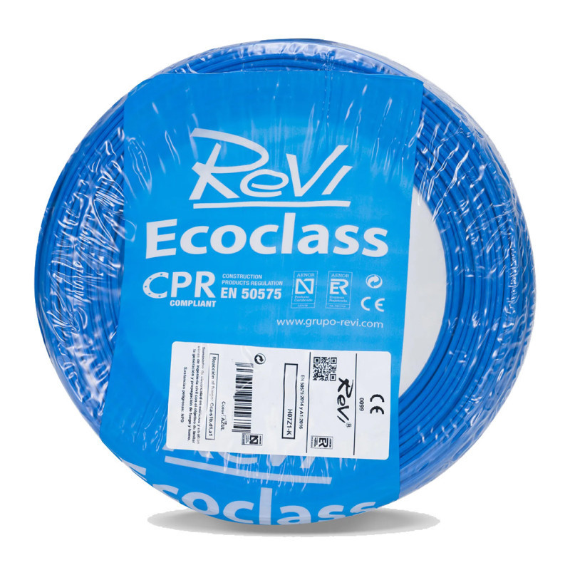 Halogenfreies Elektrokabel 1,5 Mm² Blau 100 M Pvc-draht H07z1-k Beleuchtungskabel