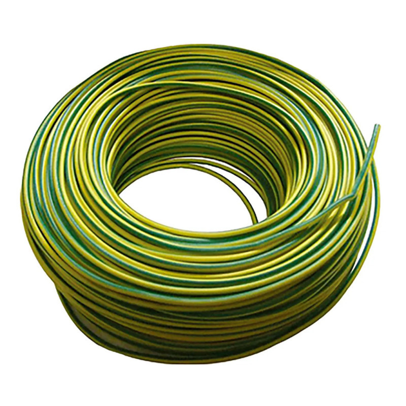Halogenfreies Elektrokabel 6 Mm² Grün/gelb 100 M Pvc-draht H07z1-k Elektrokabel