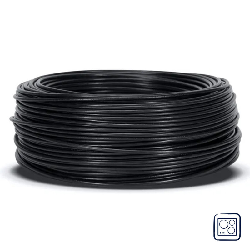 Halogenfreies Elektrokabel 6 Mm² Schwarz 50 M Flexibles Pvc-kabel H07z1-k Elektrokabel