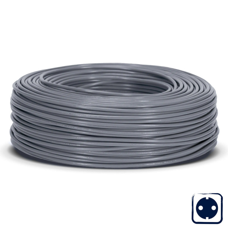 Halogenfreies Elektrokabel 2,5 Mm² Grau 100 M Pvc-draht H07z1-k Elektrokabel
