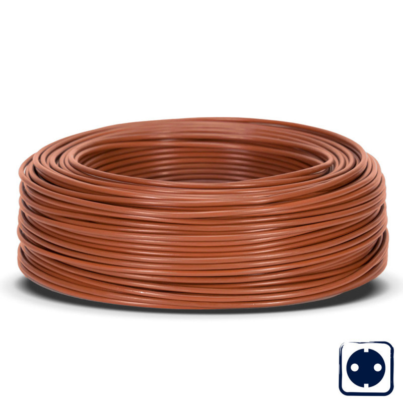 Halogenfreies Elektrokabel 2,5 Mm² Braun 100 M Pvc-draht H07z1-k Elektrokabel