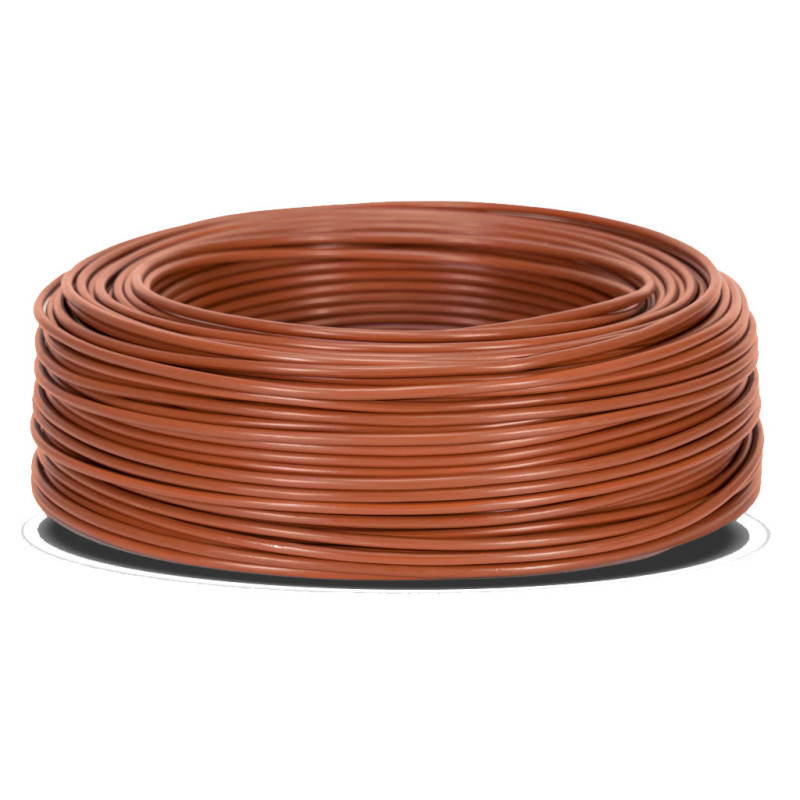 Halogenfreies Elektrokabel 6 Mm² Braun 50 M Flexibles Pvc-kabel H07z1-k Elektrokabel