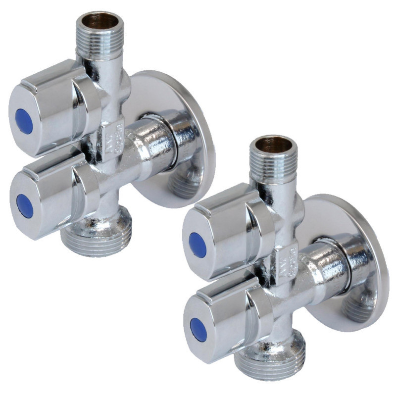 Kombiventil Für Waschmaschine Und Waschbecken Aus Metall 2er-packung 1/2" X 3/4" X 3/8" Kombiventil Für Dusche Und Garten, D