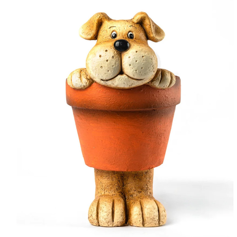 Hunde-pflanzgefäß Dekoratives Pflanzgefäß 19 X 34,5 X 24 Cm Für Drinnen, Im Garten Oder Auf Der Terrasse Ideal Für Kleine