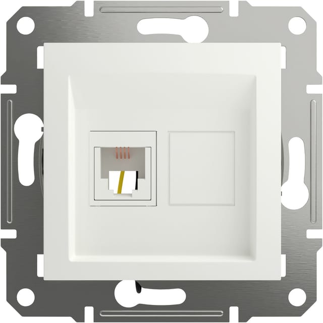 Schneider Electric RJ11-Telefondose Asfora Weiß (RAL 9003) EPH4170121D 1 St.