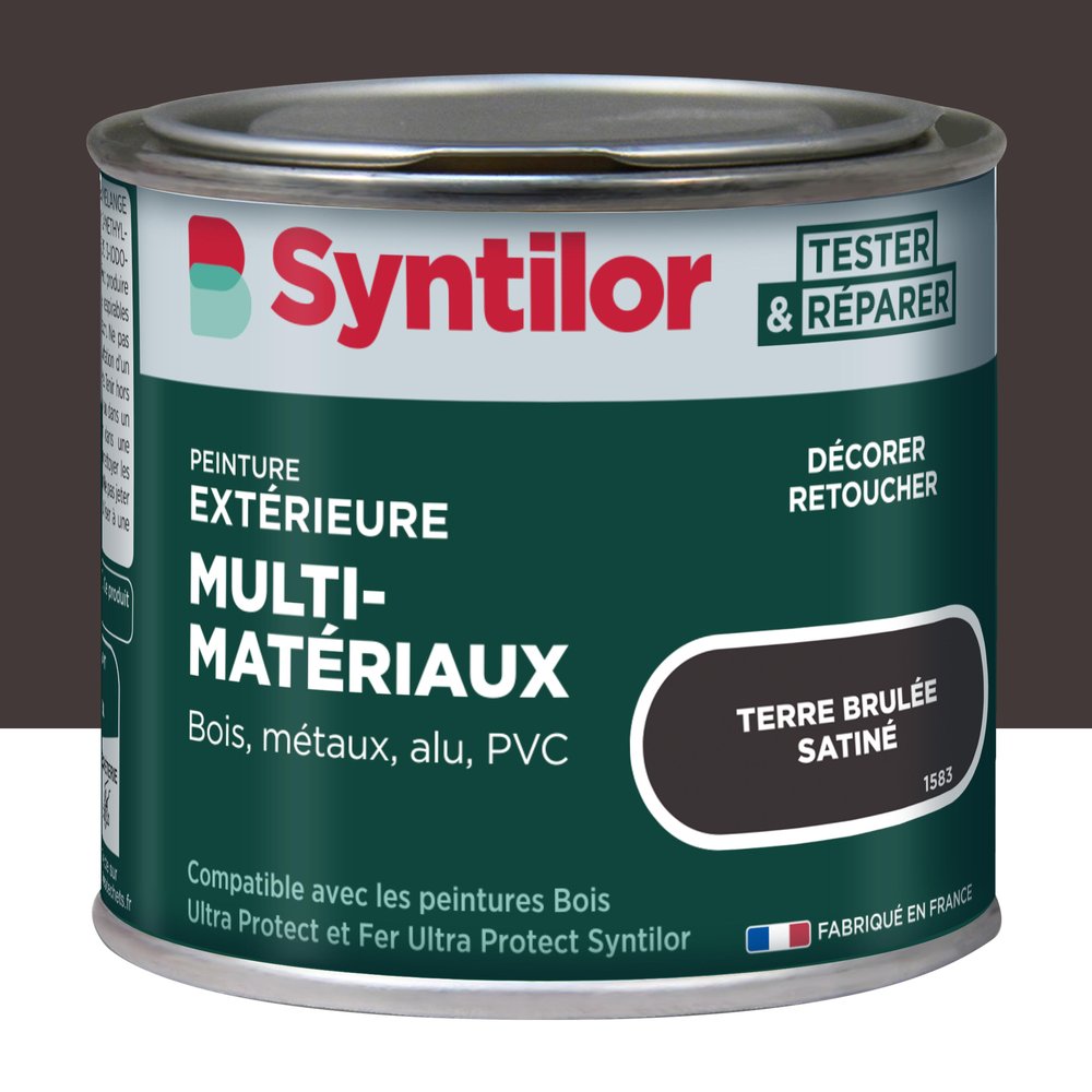Außenfarbe Für Holz, Aluminium Und Pvc. Syntilor Burnt Earth Satin Finish 125 Ml Syntilor