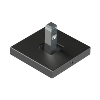 Cadro Wand-/Bodenbefestigung 55X55 mm schwarz matt