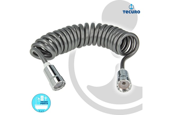 Spiral - Brauseschlauch Elegance-Plus, ausziehbar bis 3,00 m, mit glatter Oberfläche - Tecuro