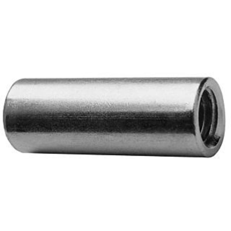 ASW - Gewindemuffe 361030 m 10 x 30 mm, Stahl verzinkt, rund mit durchgehendem Gewinde