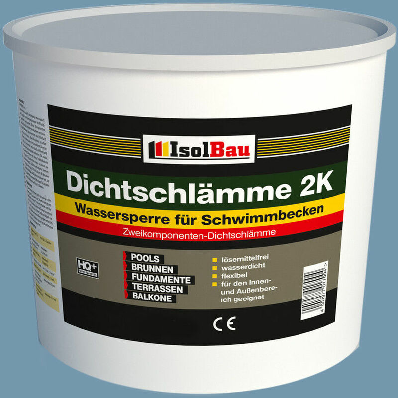 Dichtschlämme 2K Schwimmbäder Streifenfundament Gartenteiche - Isolbau