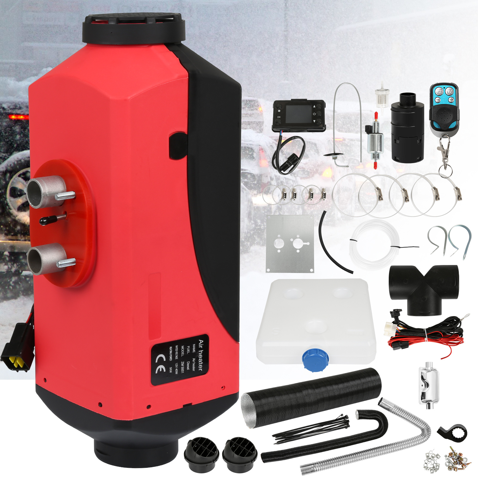 Tolletour 8kw Diesel Luftheizung Standheizung 12v, Fernbedienung Lcd, 9l Tank, Kompakte Heizung Für Pkw Lkw Wohnmobil Camper Und Boot