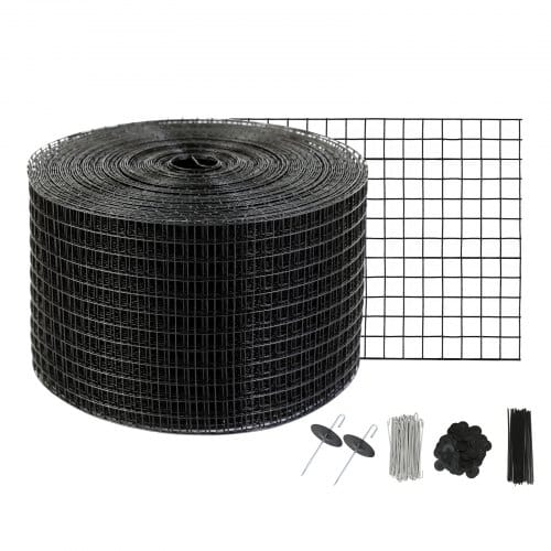 Vevor Vogelschutz Für Solarmodule, 20,3 Cm X 30,5 M, Taubenabwehr Solaranlagengitter Mit 70 Edelstahl-verschlüssen, Solarmodul-schutz Mit Rostfreier Pvc-beschichtung, 1,27 Cm Drahtrollengeflecht