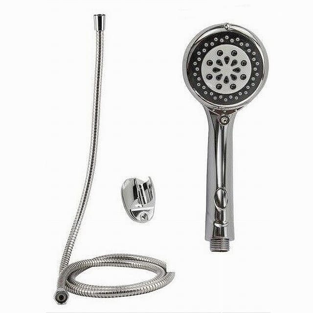 Trade Shop Traesio - Trade Shop - Rundes Duschset, Duschkopf mit 1,8 m langem Riemen, Badezimmerhalterung 69300 -