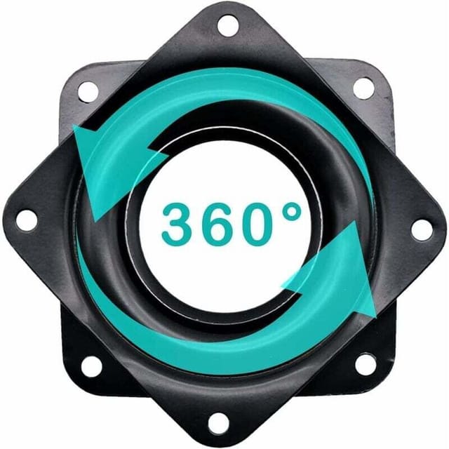 CHOYCLIT 4 Stück Lazy Susan Drehteller Metall Schwenkplatte 360 Grad Drehhalterung, Kugellager Schwenkplatte für Tischstuhl TV Sofa Stuhl