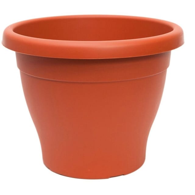 Mediterraner Topf 35 cm x 28 cm, terrakottafarbener Kunststoff