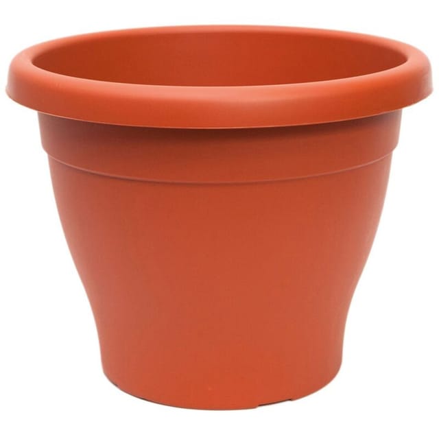 Fplus - Mediterraner Topf 20 cm x 15 cm aus terrakottafarbenem Kunststoff