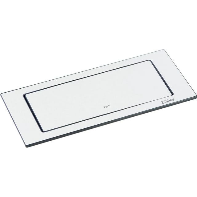 Backflip Steckdose - versenkbare Steckdose 2 fach mit usb-c Charger, Kunststoff / Metall weiß matt - Evoline