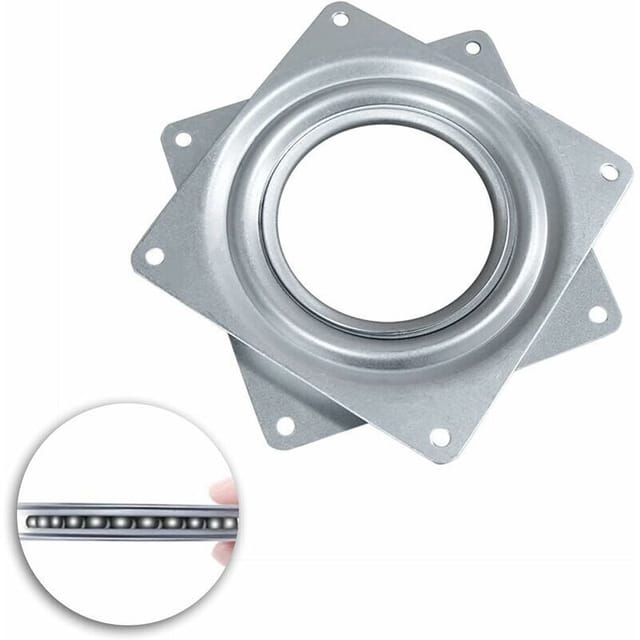 Vierkantlager-Drehplatte, 5 Stück, quadratische Drehteller-Drehplatte, 360-Grad-Drehung, Drehteller, Kugellager, 10 cm, für Büros, Computertische