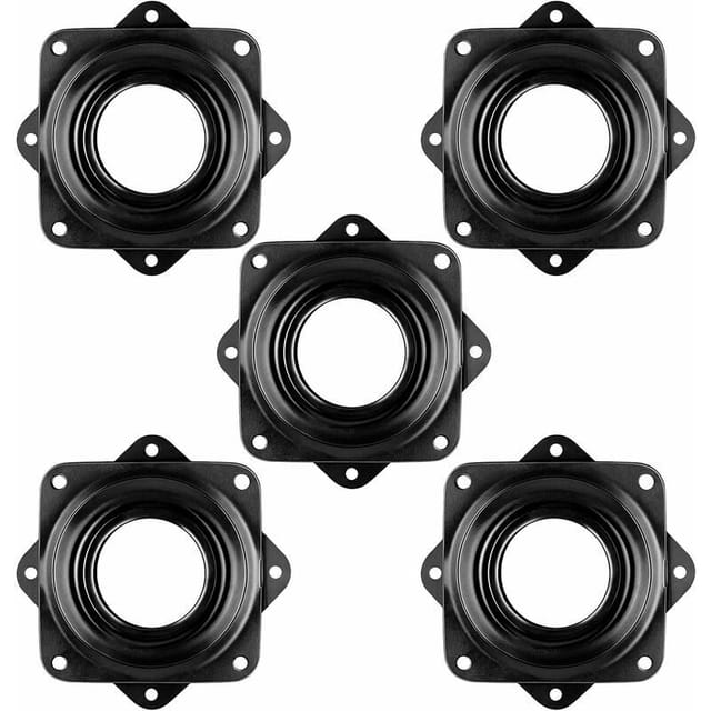 Drehlager-Drehteller, drehbarer Drehteller, 360-Grad-Drehteller, Drehplatte für Barhocker, Stühle, Möbel, 5 Stück, Schwarz - Ahlsen